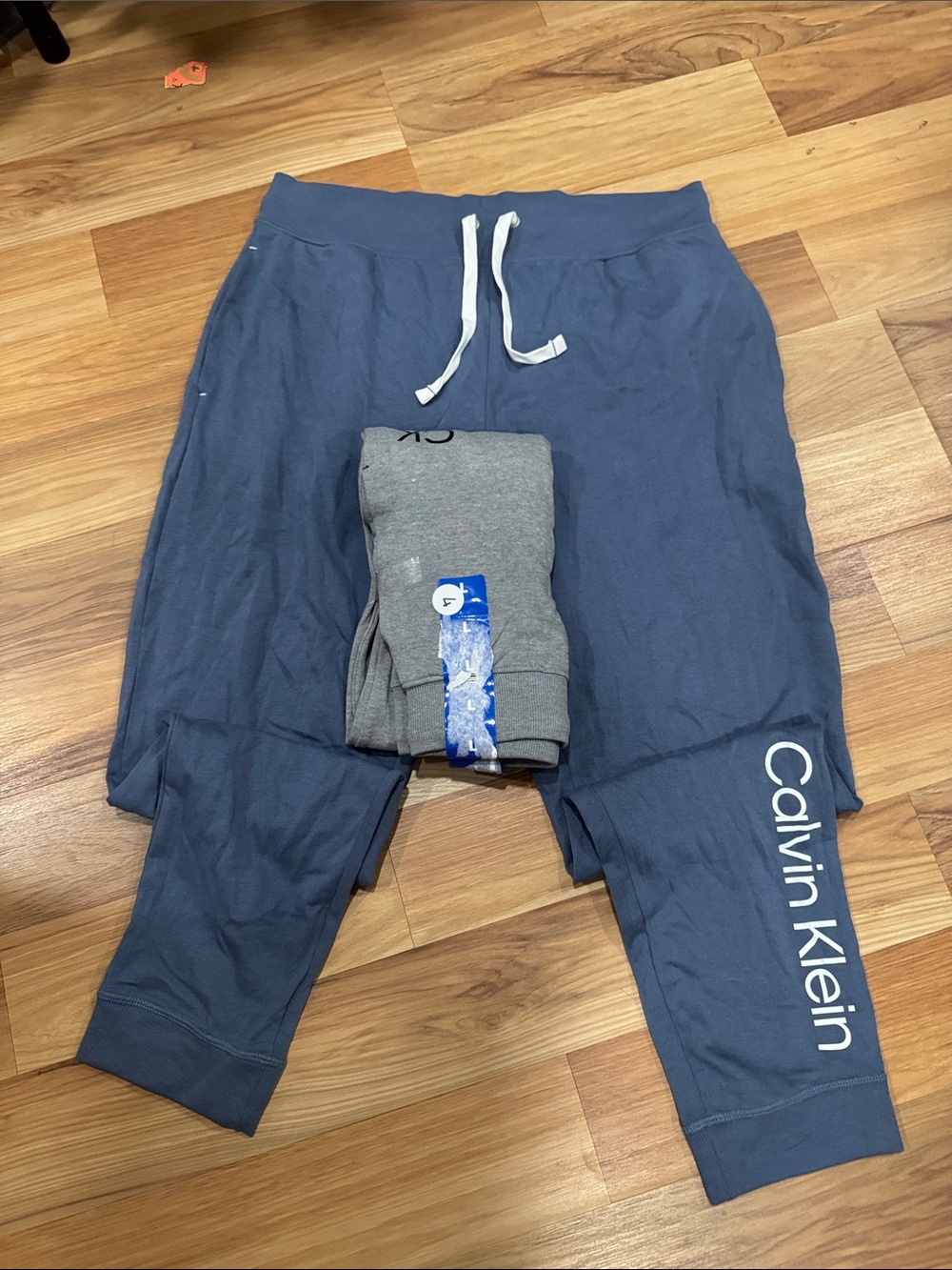 Calvin Klein Slate Blue Jogger Pants with White Logo and Greg Joggers 2 PACK NWT